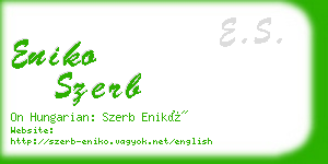 eniko szerb business card